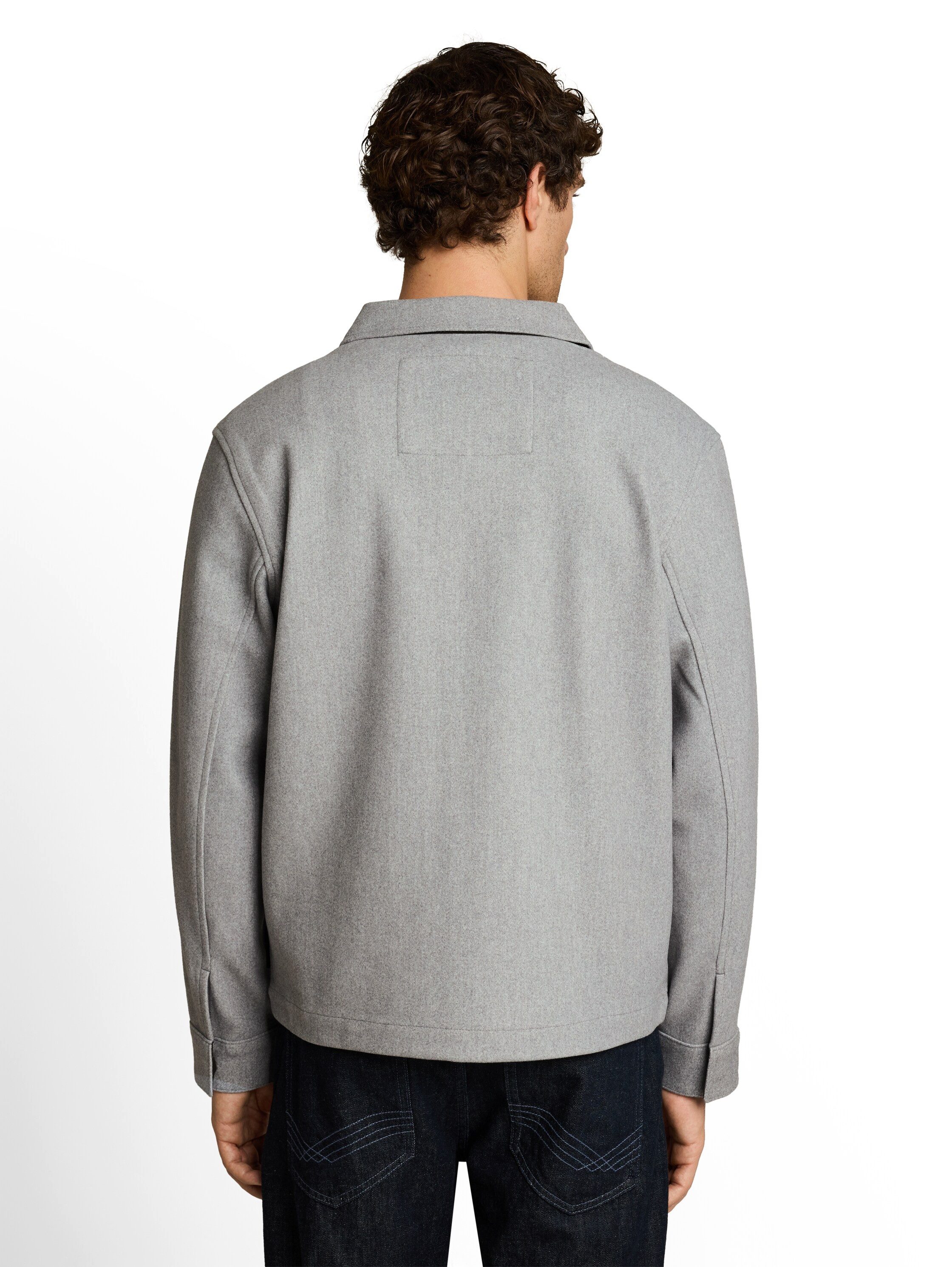 TOM TAILOR Denim Wolljacke mit Druckknöpfen und Eingrifftaschen