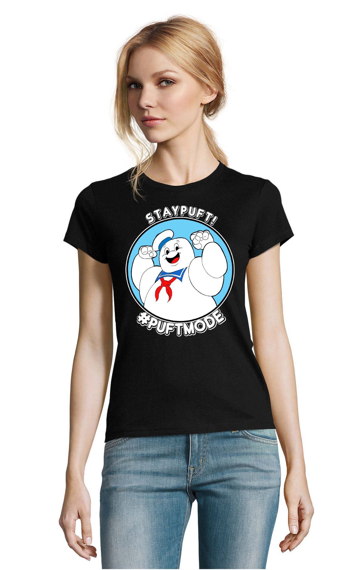 Blondie & Brownie T-Shirt Damen Marshmallowman Ghostbusters Slimer Geisterjäger