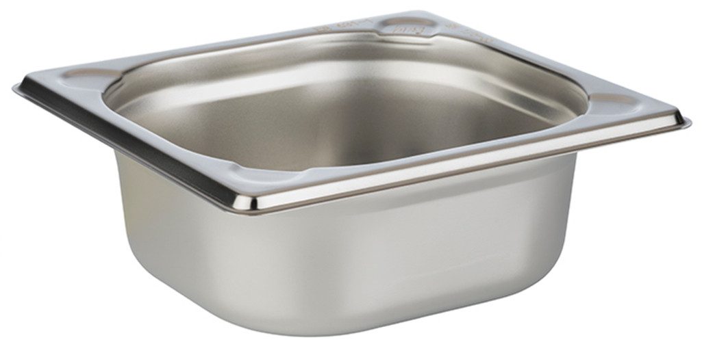 APS Aufbewahrungssystem GN 1/6 Behälter 17,6 x 16,2 cm, Edelstahl, (1-tlg), Gastronorm-Behälter, zum Anrichten und Lagern von Speisen