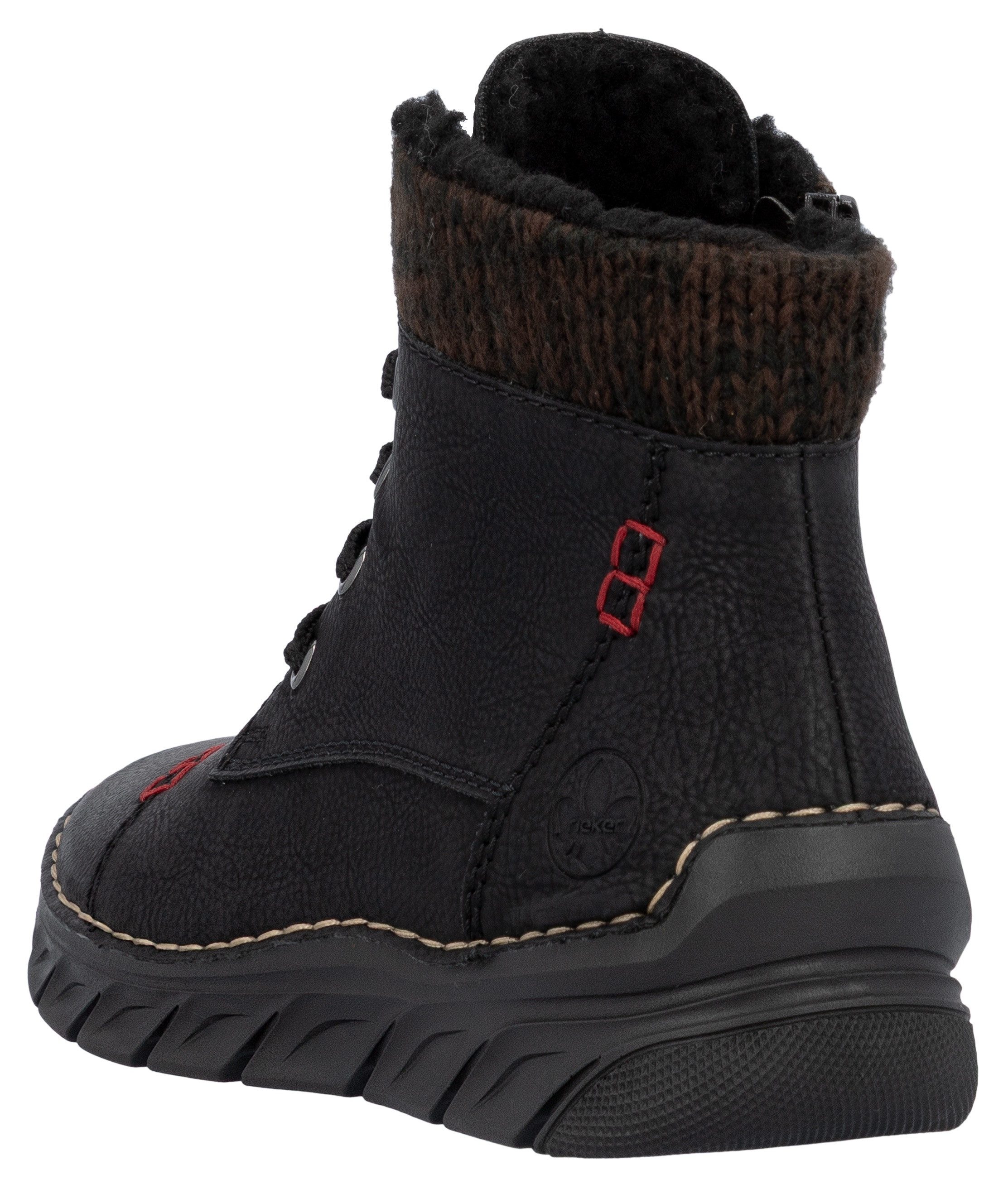 Rieker Winterboots Schnürboots, Stiefelette, Casual-Boots mit softem Schaftrand