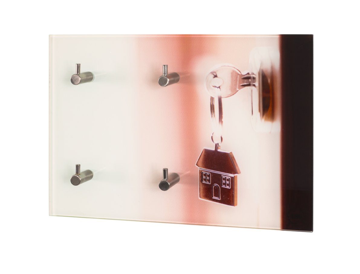 PREISBRECHER Schlüsselleiste Lock Glas, 30 x 21 x 5 cm (B/H/T)
