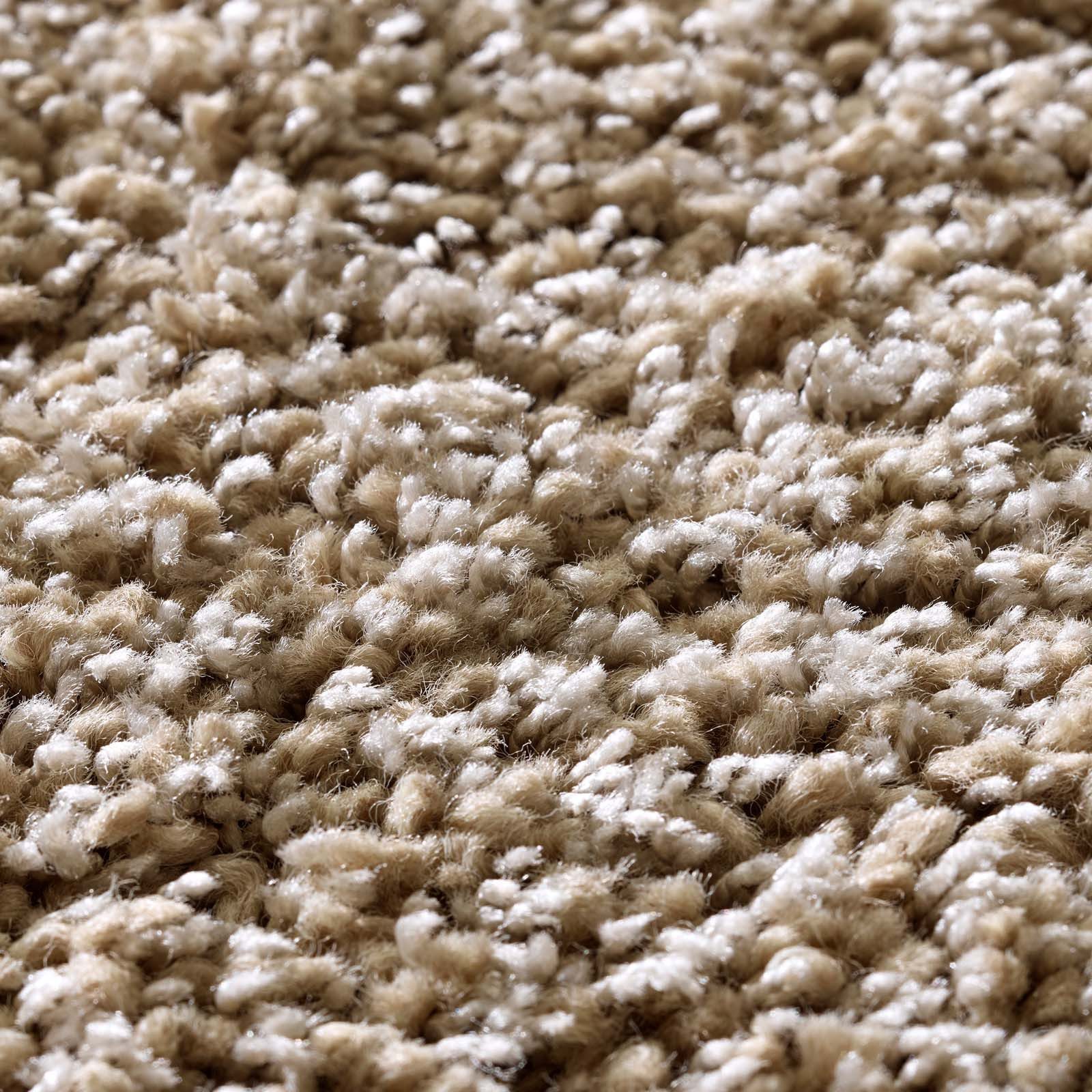 TaCa Home Langflor-Teppich Shaggy Teppich Langflor, rechteckig, Höhe: 60 mm, Schlafzimmer Kinderzimmer Wohnzimmer Esszimmer, beige - 65 x 130 cm – Bild 5 von 5