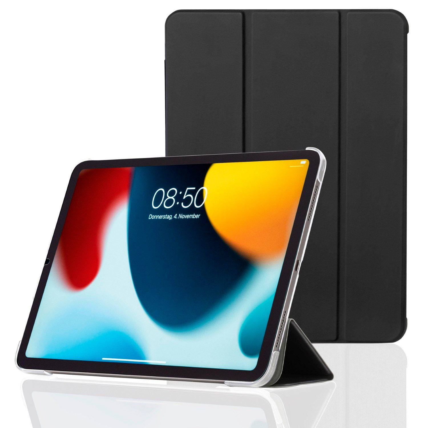 Hama Tablet-Hülle Smart Case Tasche Fold Clear Cover Hülle Schwarz, Standfunktion Magnet-Verschluss für Apple iPad mini 7 2024 6 2021 8,3"