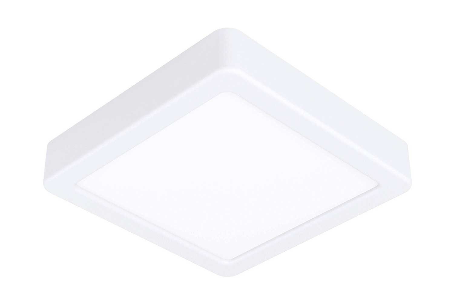 EGLO LED Deckenleuchte FUEVA, 1-flammig, Weiß, Stahl, Kunststoff, LED fest  integriert, Warmweiß, B 16 cm x T 16 cm, Deckenlampe, mit einer Größe von 16  x 16 cm