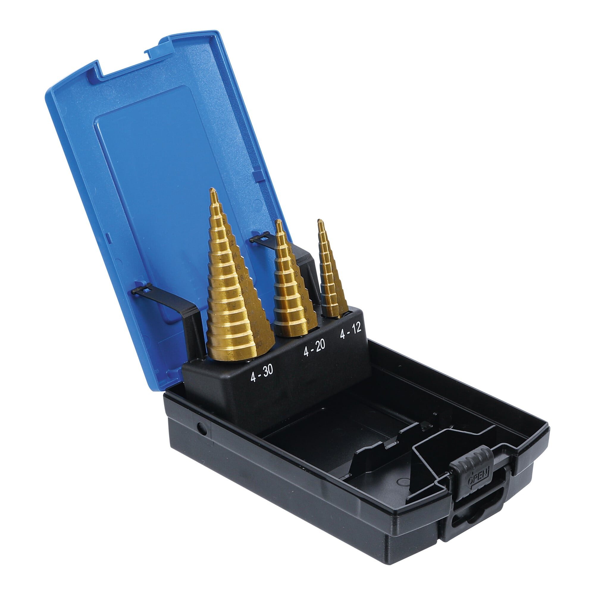 BGS technic Universalbohrer BGS Stufenbohrer-Satz titannitriert Ø 4 - 30 mm 3-tlg.