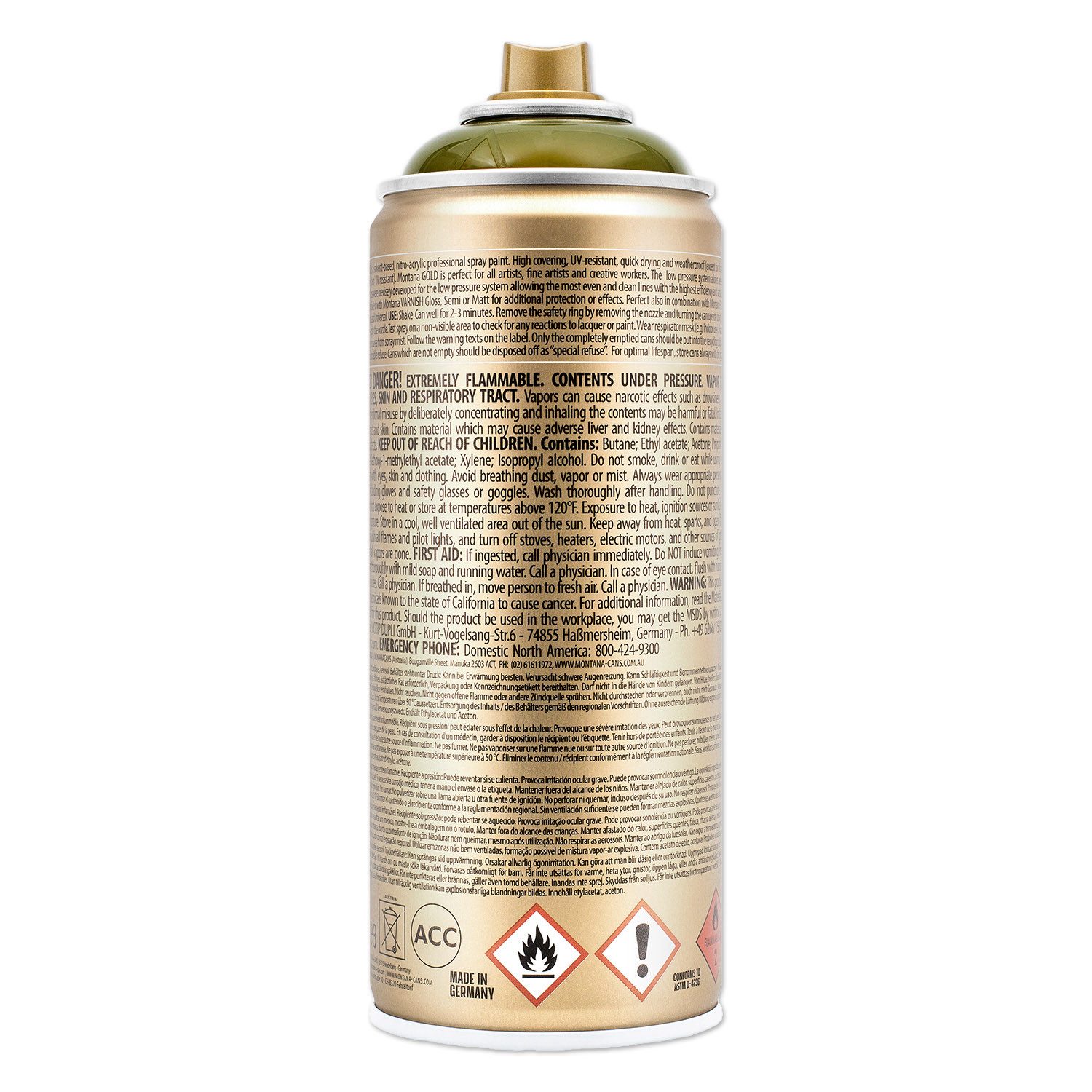Montana Cans Sprühlack Sprühlack, Montana GOLD, Transparent, 400ml, Farbauswahl
