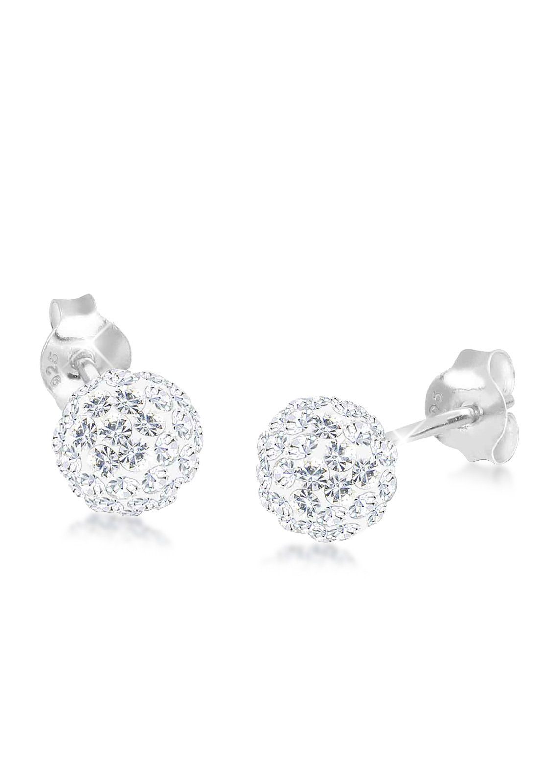 Elli Paar Ohrstecker Kugel Funkelnd 925 Silber, mit Kristallen von Swarovsk günstig online kaufen