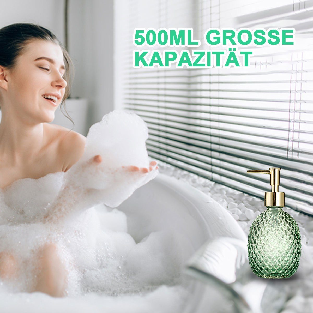 Jormftte Seifenspender Seifenspender Nachfüllbarer Flüssigseifenspender,für Grün Shampoo-Lotion