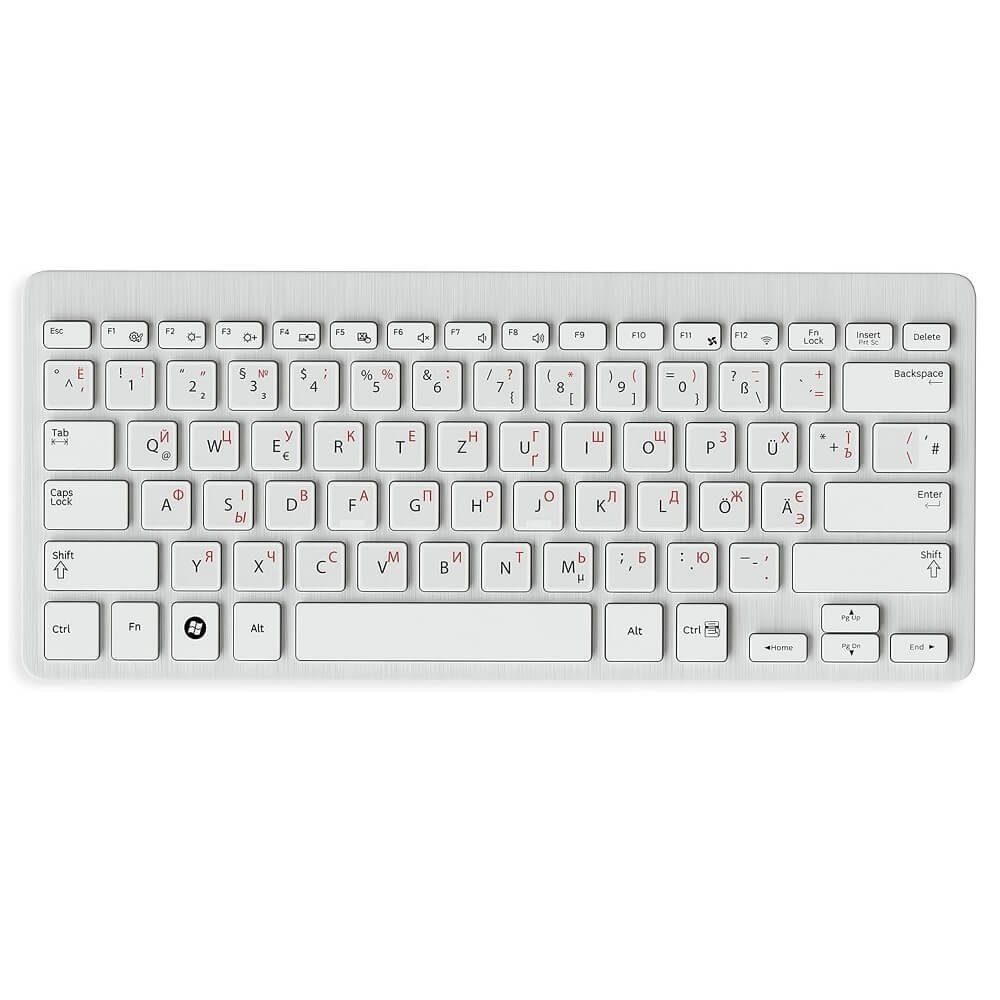 Hoopomania Aufkleber Russische Tastaturaufkleber transparent für Mac (Apple) in Rot