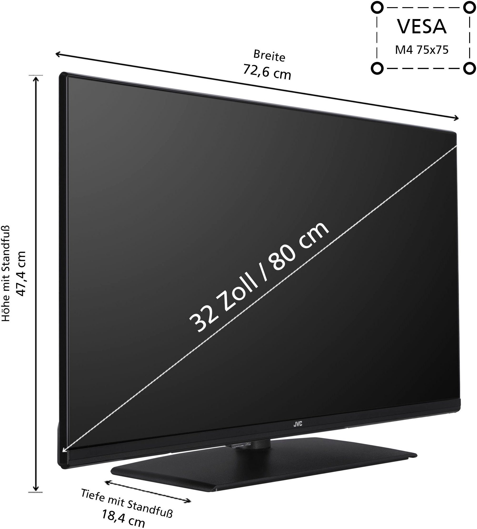 JVC LT-32VH4455 LED-Fernseher (80 cm/32 ...