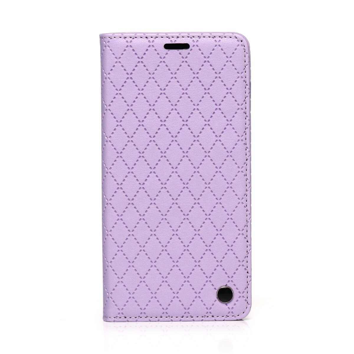 COFI 1453 Handyhülle Smart Caro für Honor Honor 600 Lite Violett Wallet Karomuster 6,6, Karomuster mit Kartenfach und Standfunktion