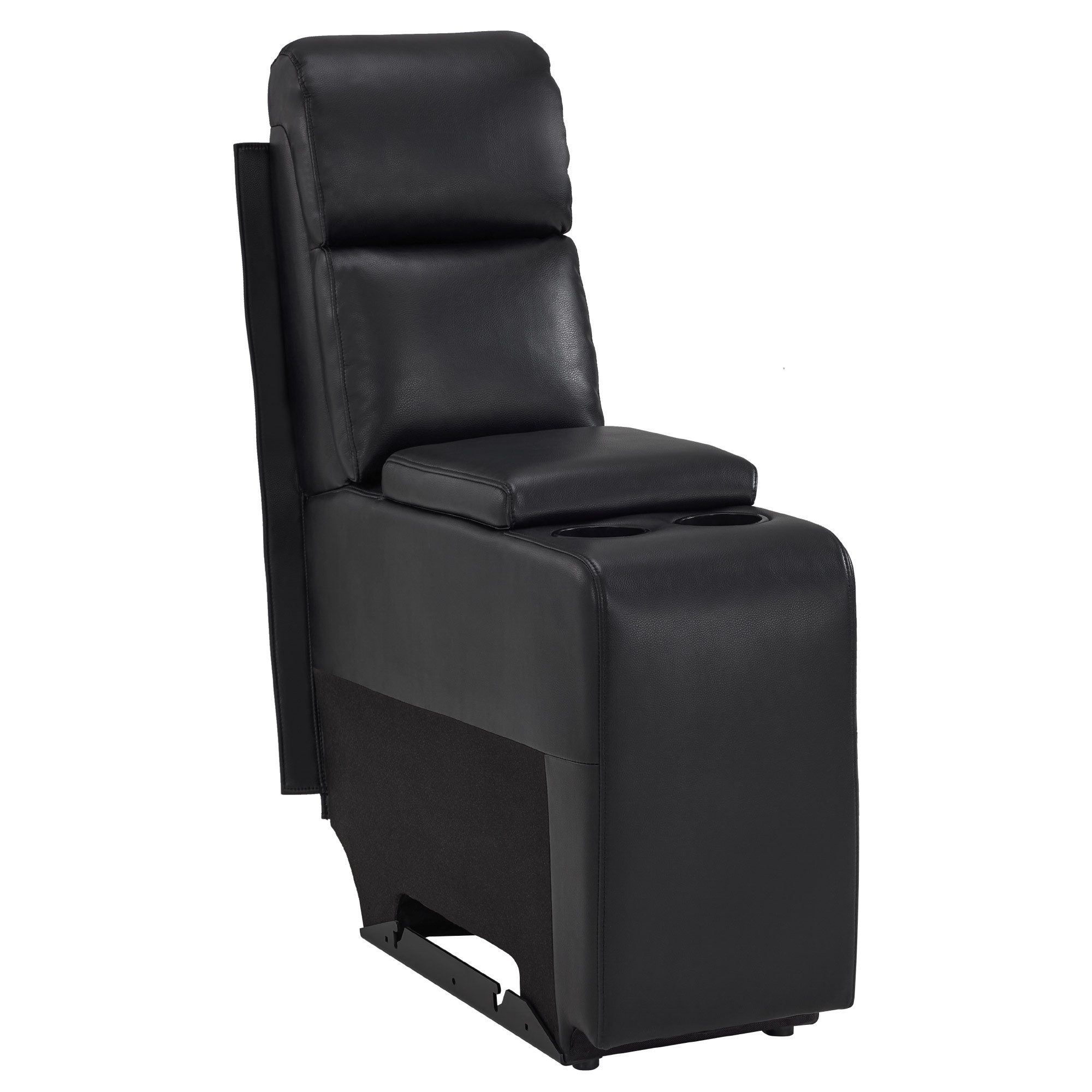 MCombo Sofa M MCombo Konsole für 2er Kinosessel 7705, 7705CA (Kunstleder,Schwarz), mit Stauraum & Getränkehalter Sofazubehör Ersatzteil