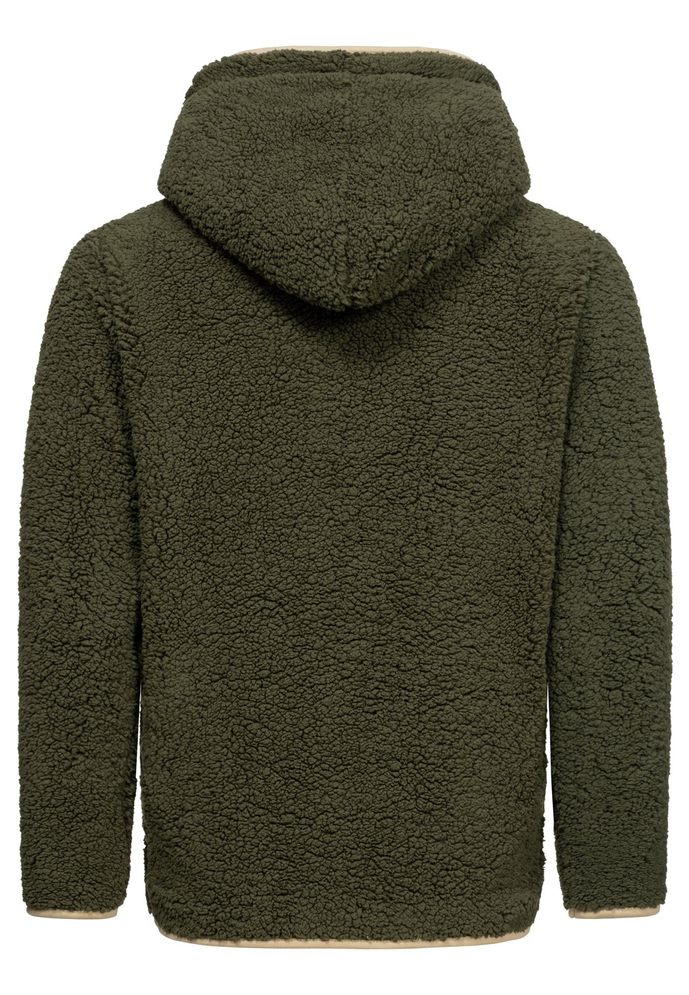 Amaci&Sons Kapuzenpullover SUNNYVALE Kapuzenpullover Teddyfell Herren Teddy günstig online kaufen