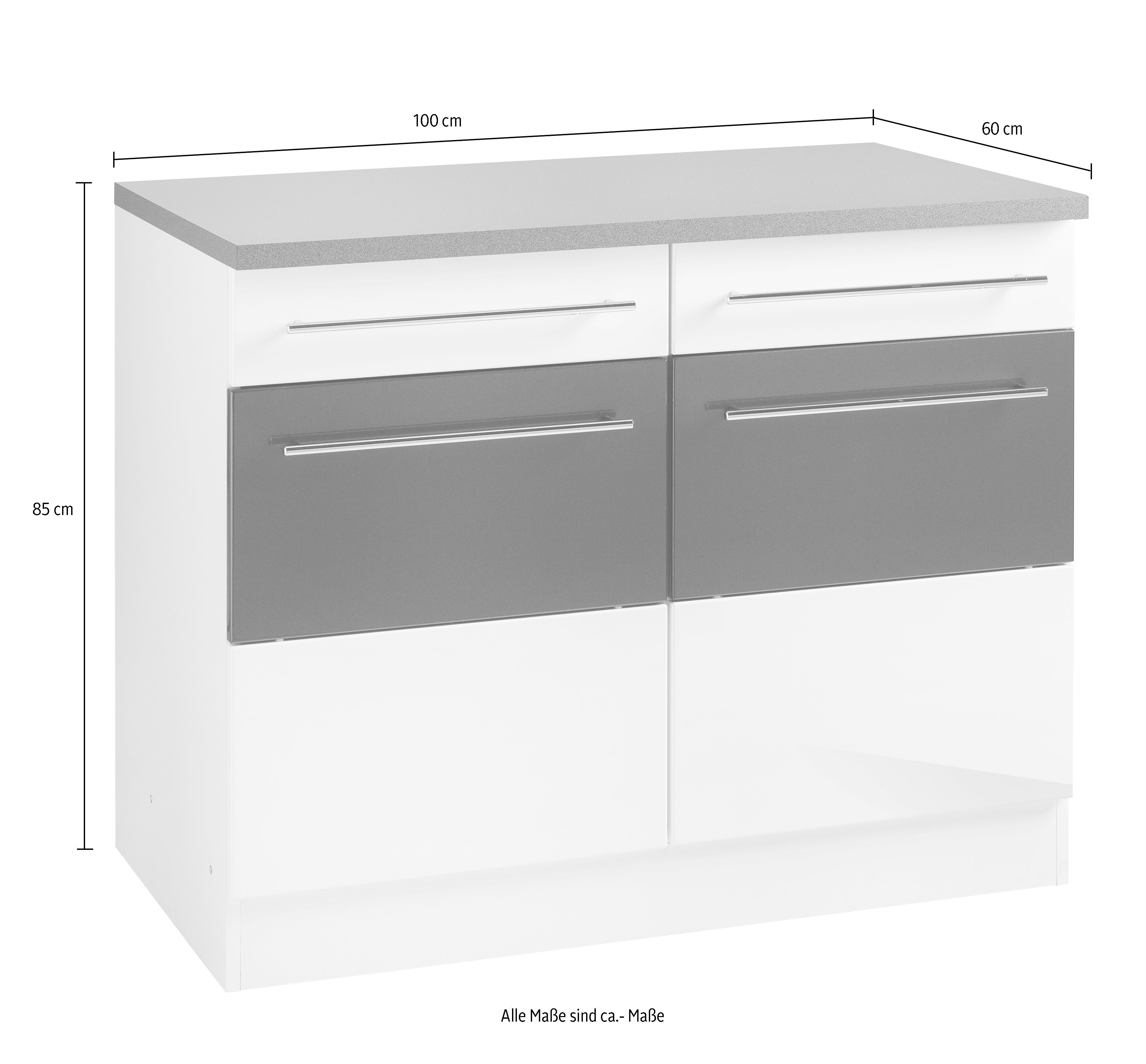 KOCHSTATION Unterschrank KS-Trient 100 cm breit – Bild 4 von 5