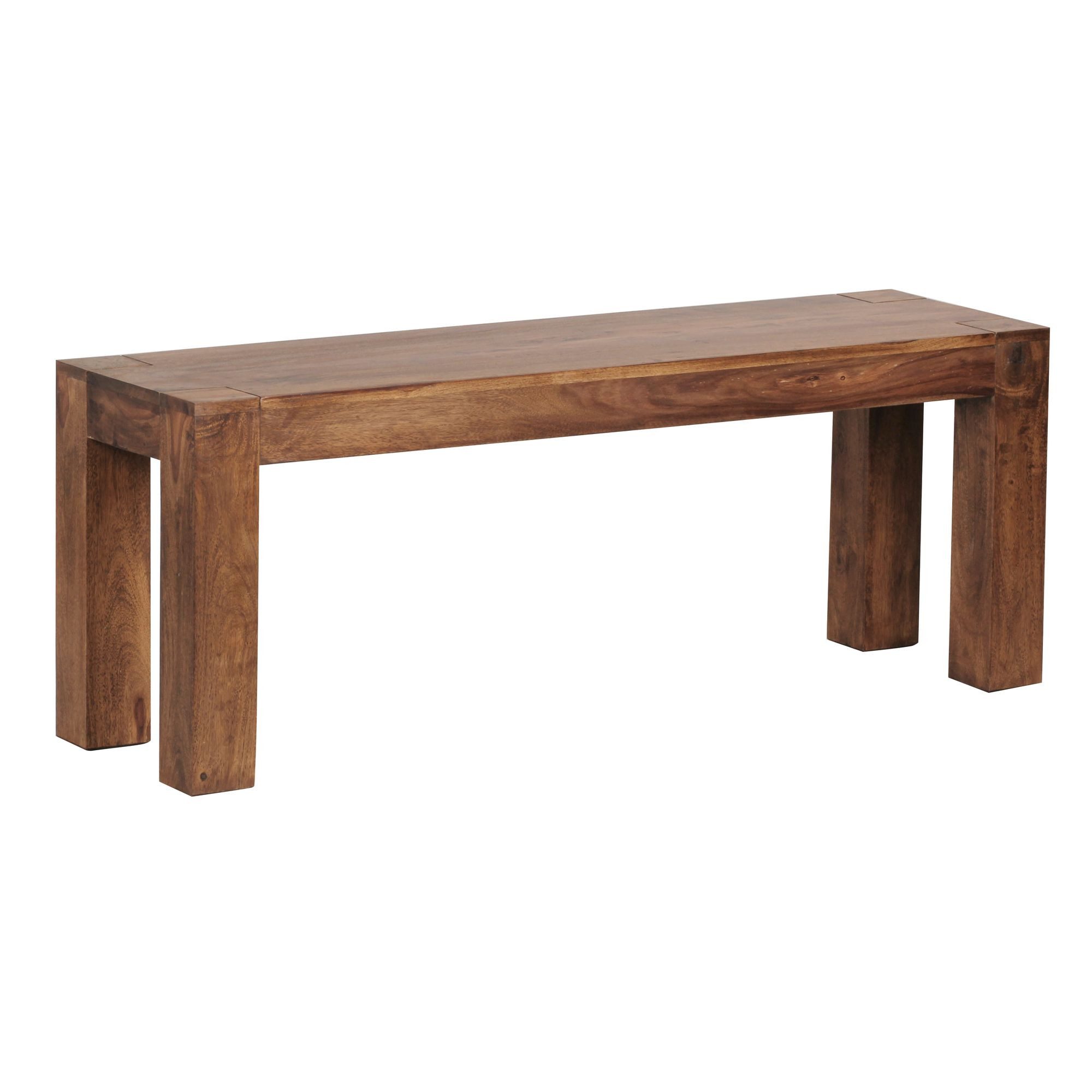 FINEBUY Essbank SuVa2382_1 (Massivholz 120x45x35 cm Esszimmerbank), Küchenbank Esszimmer ohne Lehne, Landhausstil