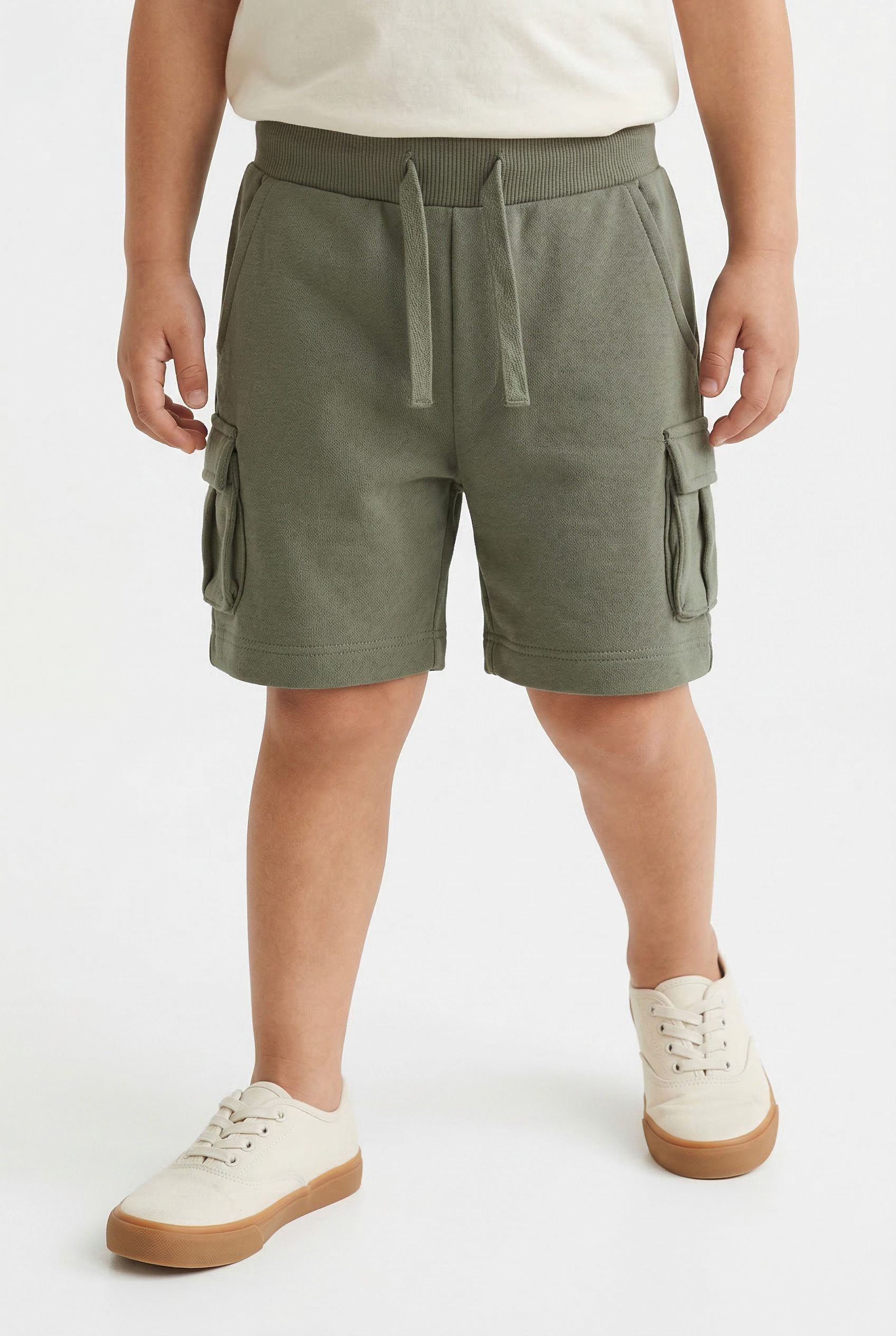 Name It Sweatshorts NMMOLI SWEAT SHORTS UNB NOOS Baumwollmischung, verstellbarer und elastischer Bund, Cargotaschen