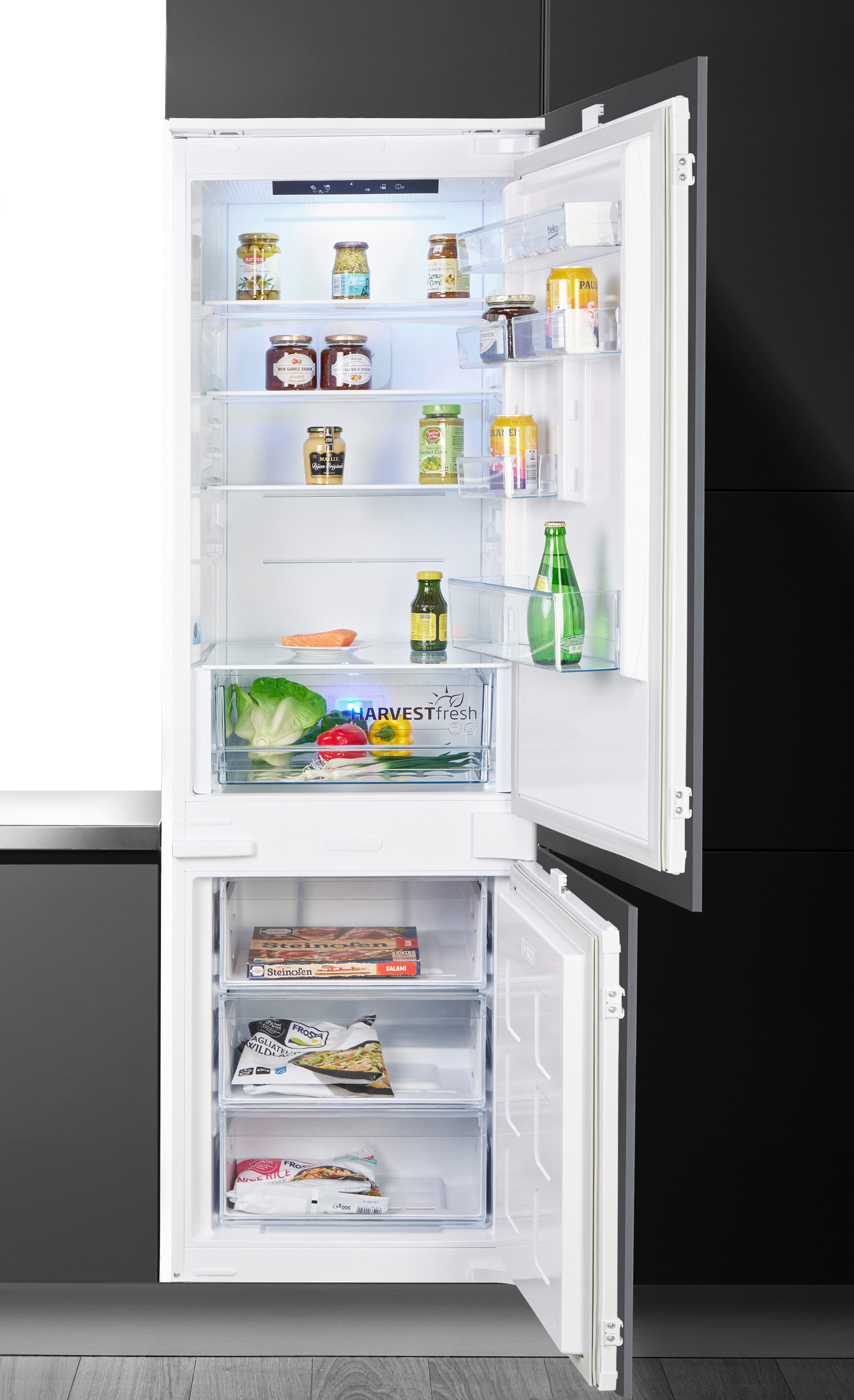 BEKO Einbaukühlgefrierkombination B3BCNA294HS 7525320002, 177,5 cm hoch, 54 cm breit, HarvestFresh & NoFrost – längere Frische, nie mehr abtauen – Bild 4 von 5