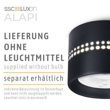 SSC-LUXon Aufbauleuchte ALAPI Deckenleuchte Spot mit LED Stripe und GX53 Fassung