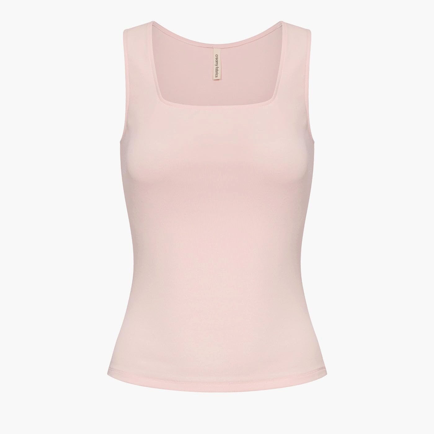 cfab by creamy fabrics Tanktop Cotton Tanktop mit eckigem Ausschnitt-Crysta günstig online kaufen