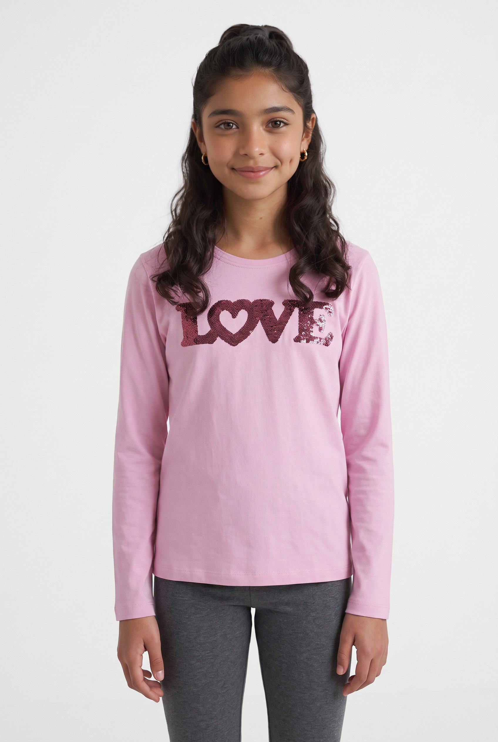 Name It Langarmshirt NKFNTRINE LS TOP Baumwolle, regular fit