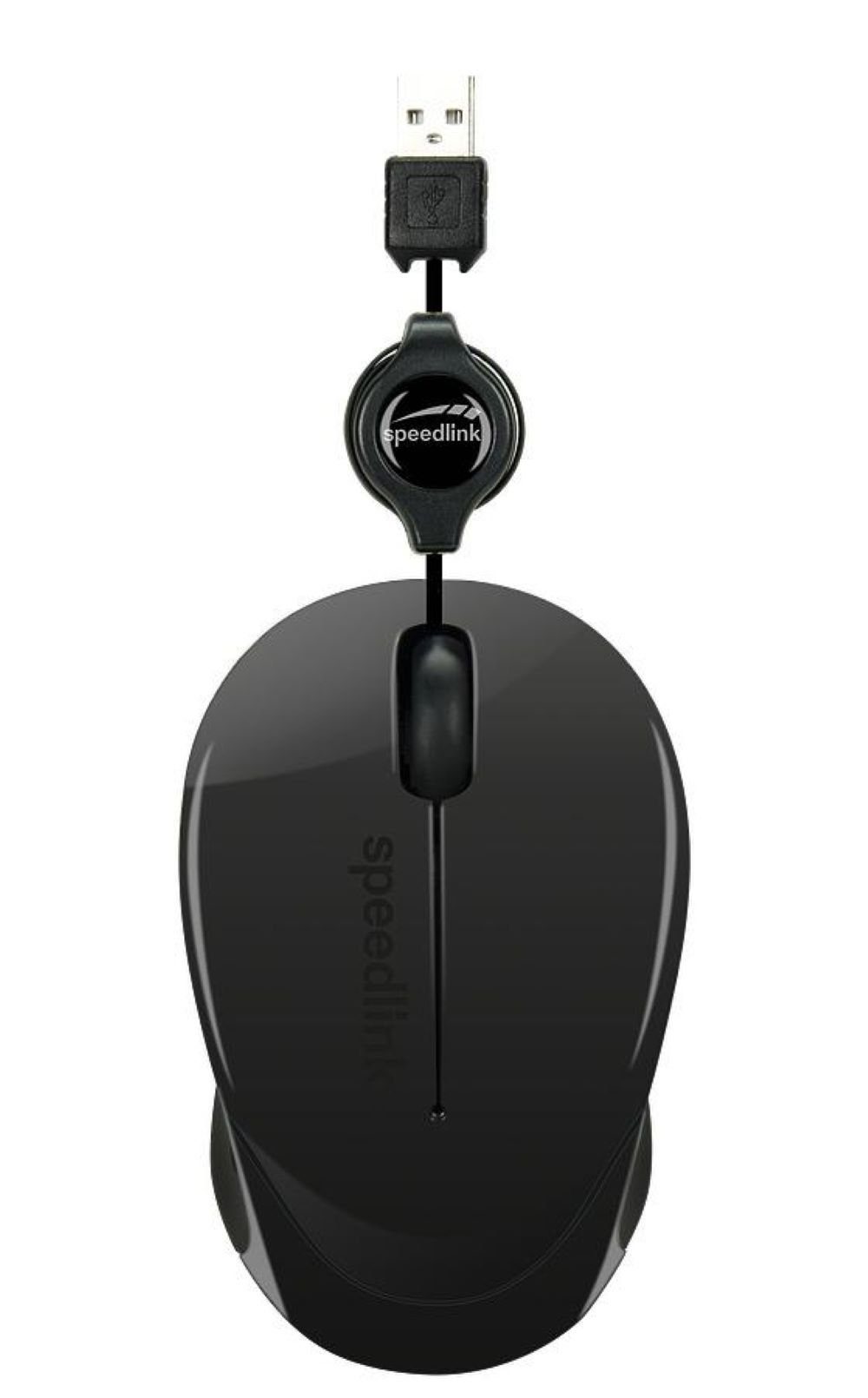 Speedlink BEENIE schwarz, Mobile USB Maus (kabelgebunden, Für Links- und Rechtshänder geeignet)