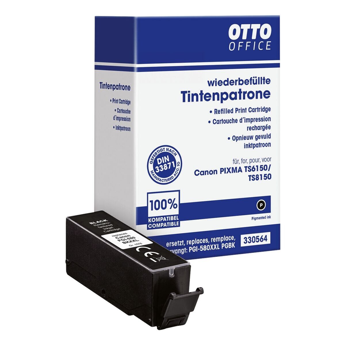 Otto Office PGI-580XXLPGBK Tintenpatrone (ersetzt Canon »PGI-580XXL PGBK«)