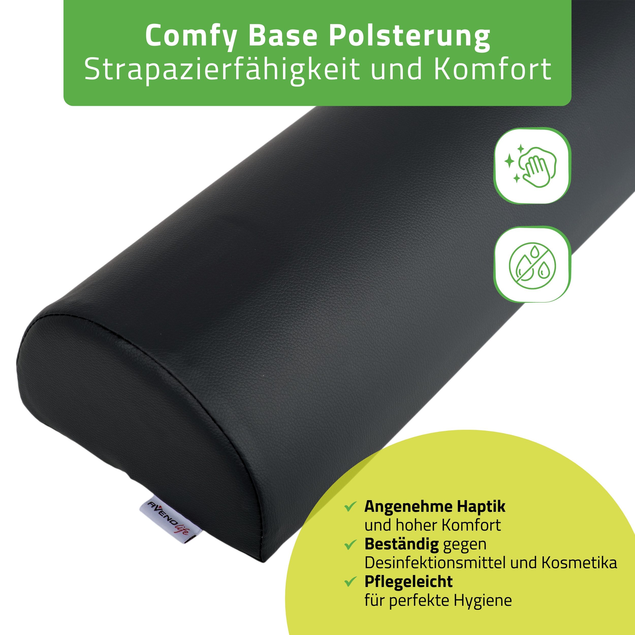 Habys Massageliege Halbrolle Knierolle Lagerungsrolle für Therapieliege 60x18x12cm Yoga