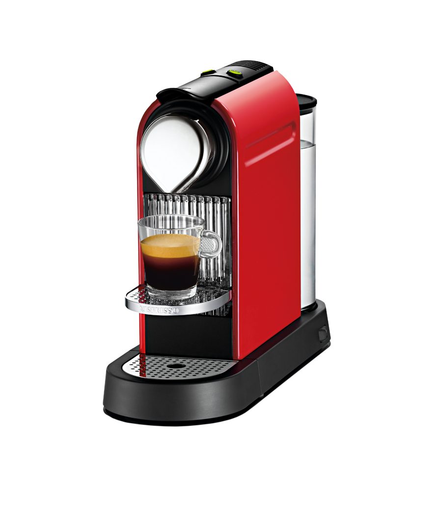 lyserød Tage en risiko Ooze Nespresso Kapsel-/Kaffeepadmaschine Citiz Cherry Red