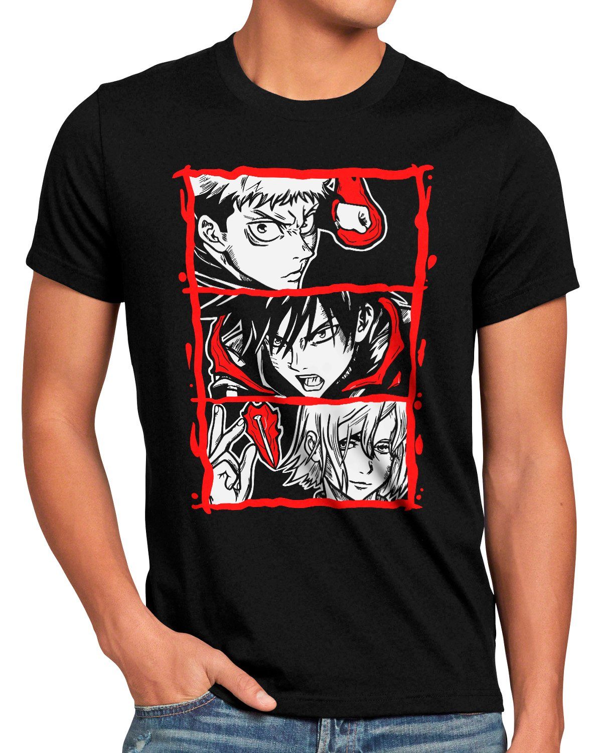 style3 Print-Shirt kaisen anime japan manga jujutsu