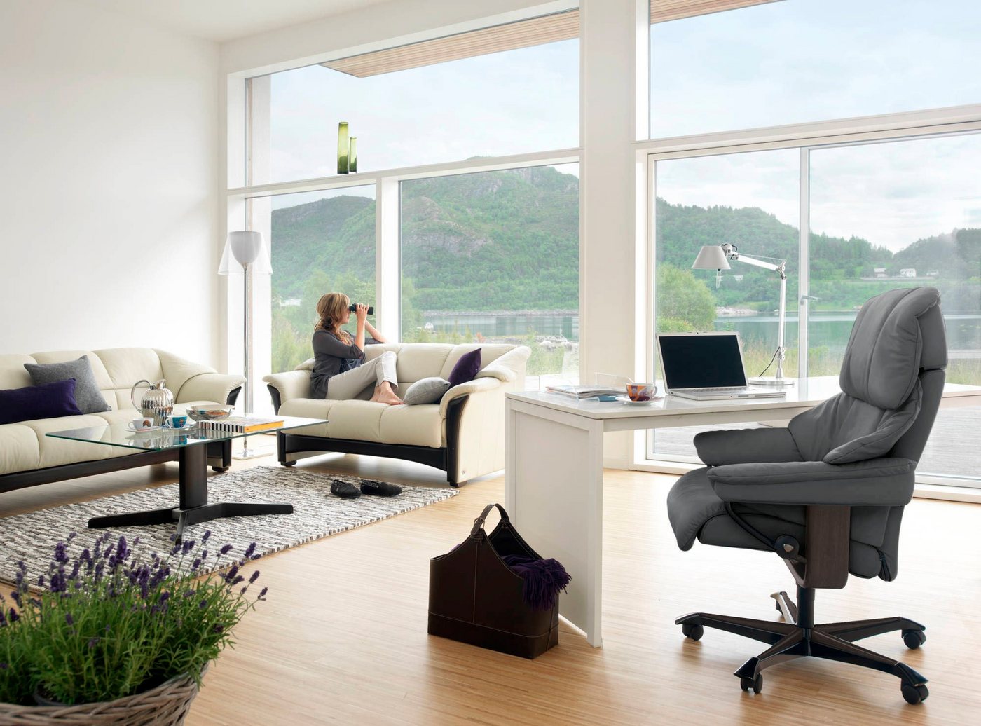 Stressless® Relaxsessel »Reno«, mit Home Office Base, Größe M, Gestell Wenge-kaufen