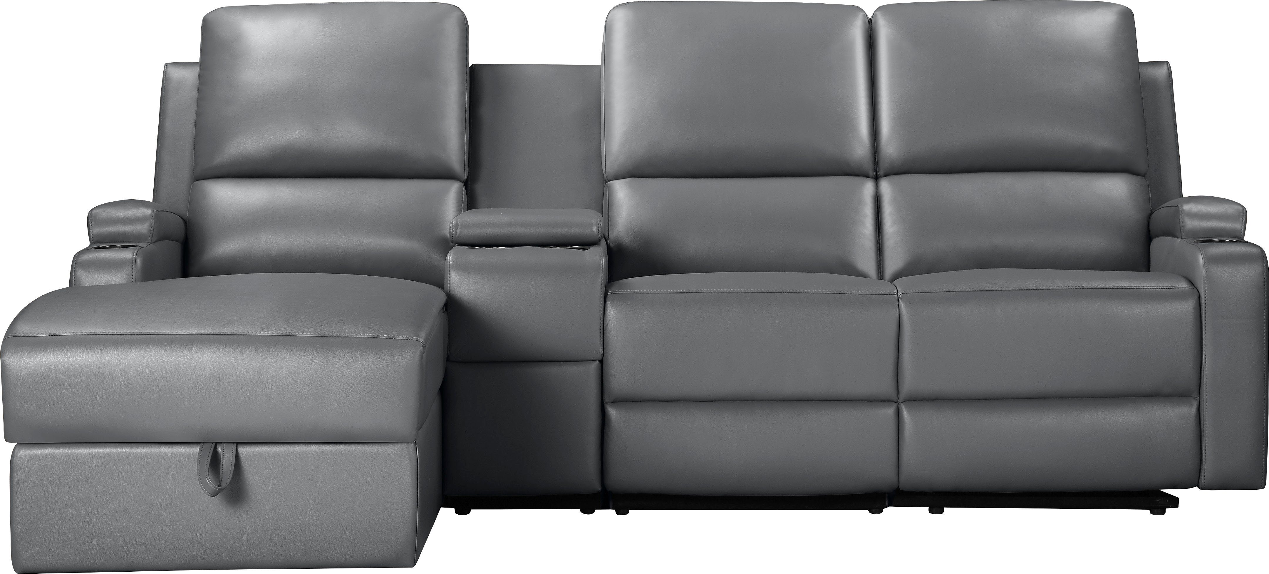 OTTO home Ecksofa NAPORI Multimediasofa, 3er Kinosessel XXL, L-Form, 3 Bezugsstoffe, Kinosofa mit Relaxfunktion, Getränkehalter, Staufach und Staukasten
