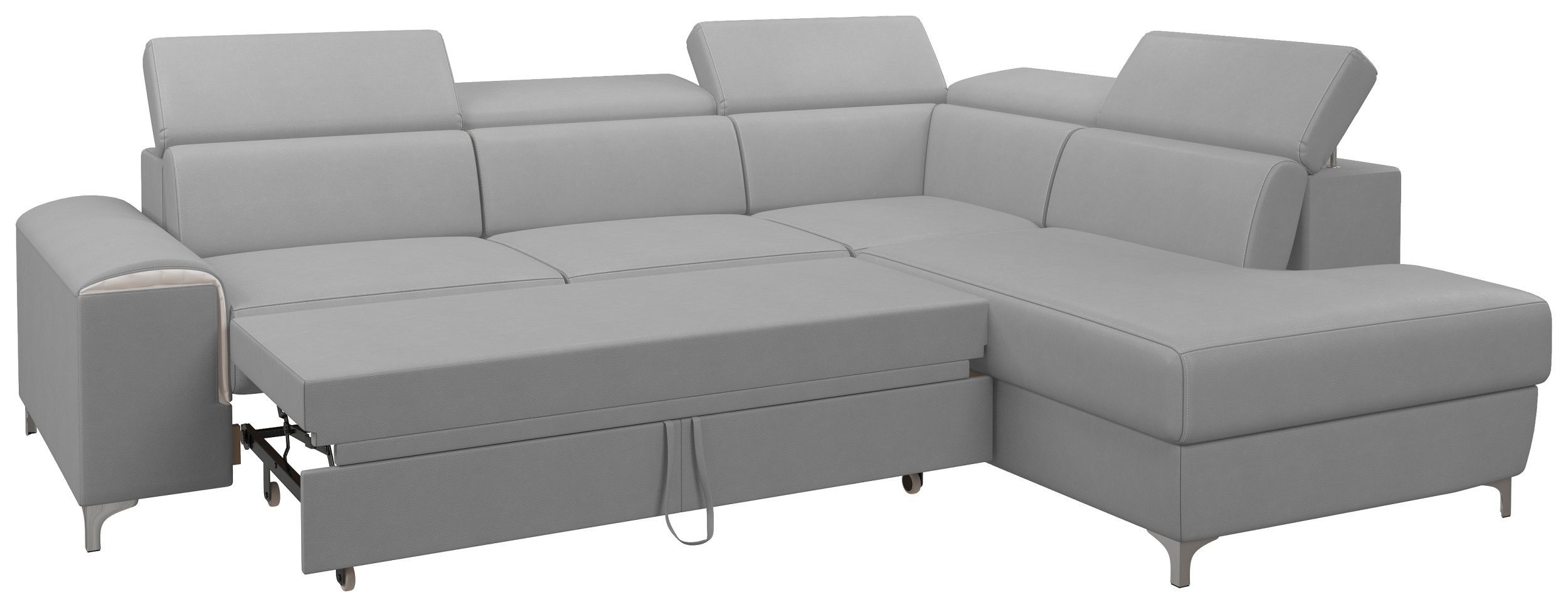 stellbar, Ecksofa Bettfunktion, Bettkasten mit Raum mane Design und Stylefy Caio, links Eckcouch, im oder L-Form, Sitzkomfort, bestellbar, rechts frei Modern