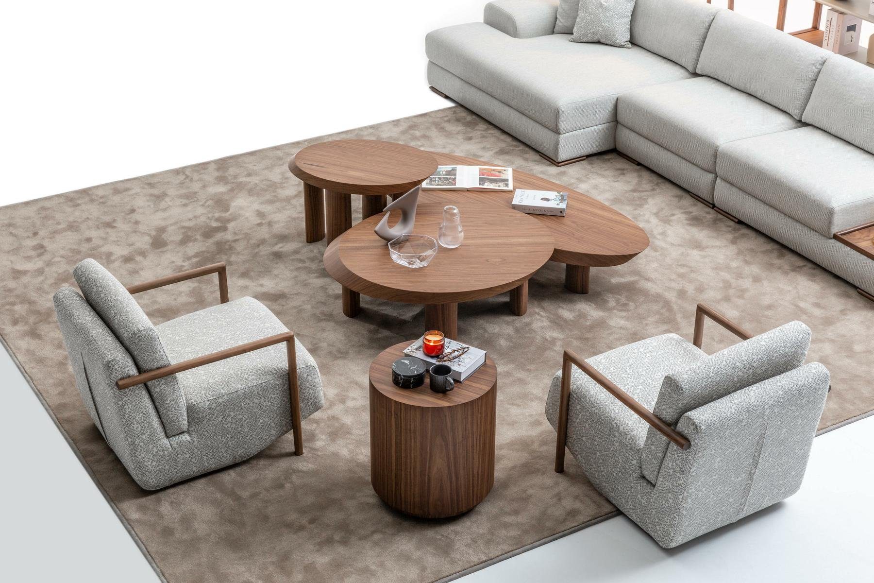 Made Sitzer 1 (2x Sessel 2x Sessel Sessel), JVmoebel Grau in Möbel Wohnzimmer Polster Modern Design Europe