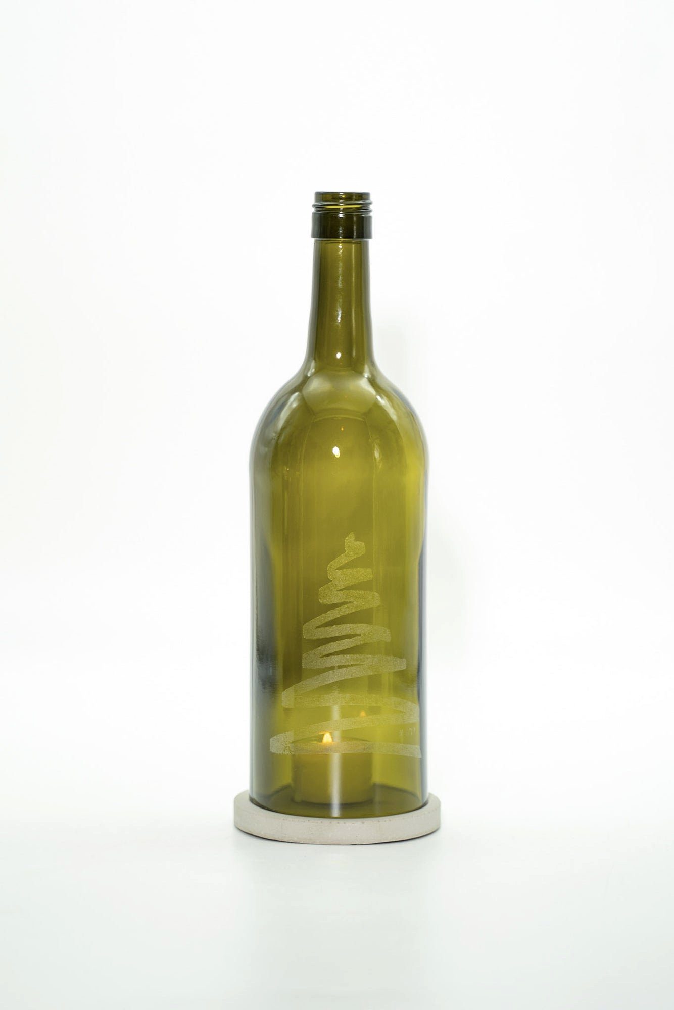 l Gravur Bordeaux schwarzer oliv, Dekoobjekt Untersetzer MaBe® Tannenbaum Windlicht 1