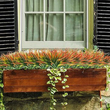 Kunstblumenstrauß Künstliche Künstliche Graspflanzen Outdoor Pflanzendekoration, AUKUU, Wandbehang bequem