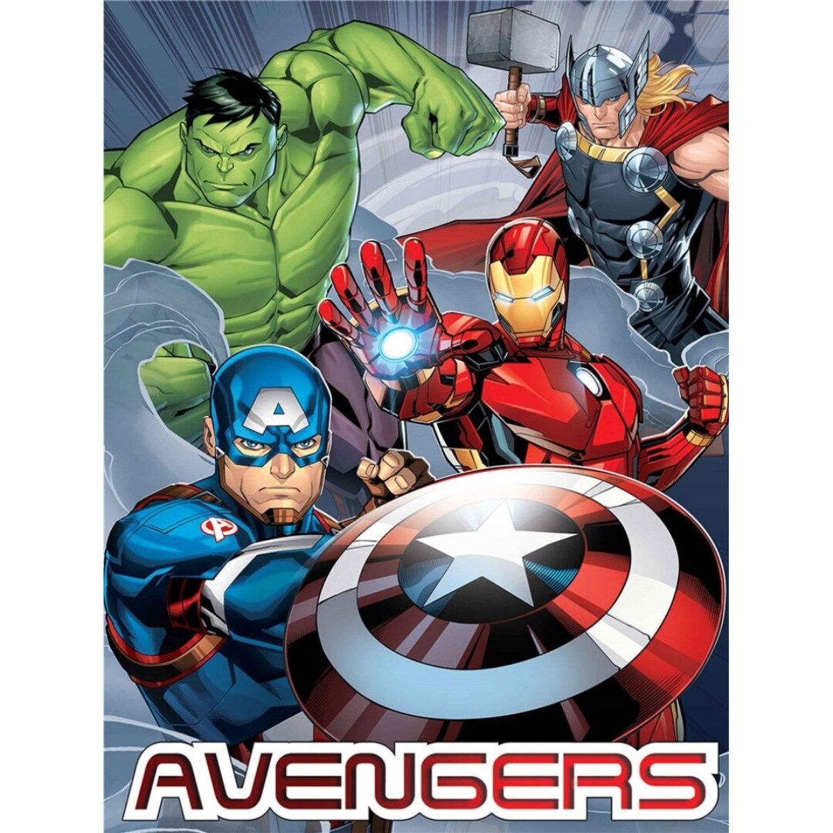 Wohndecke Marvel Avengers Kuscheldecke Flanelldecke 110x150 cm weich & warm, Aymax sprl