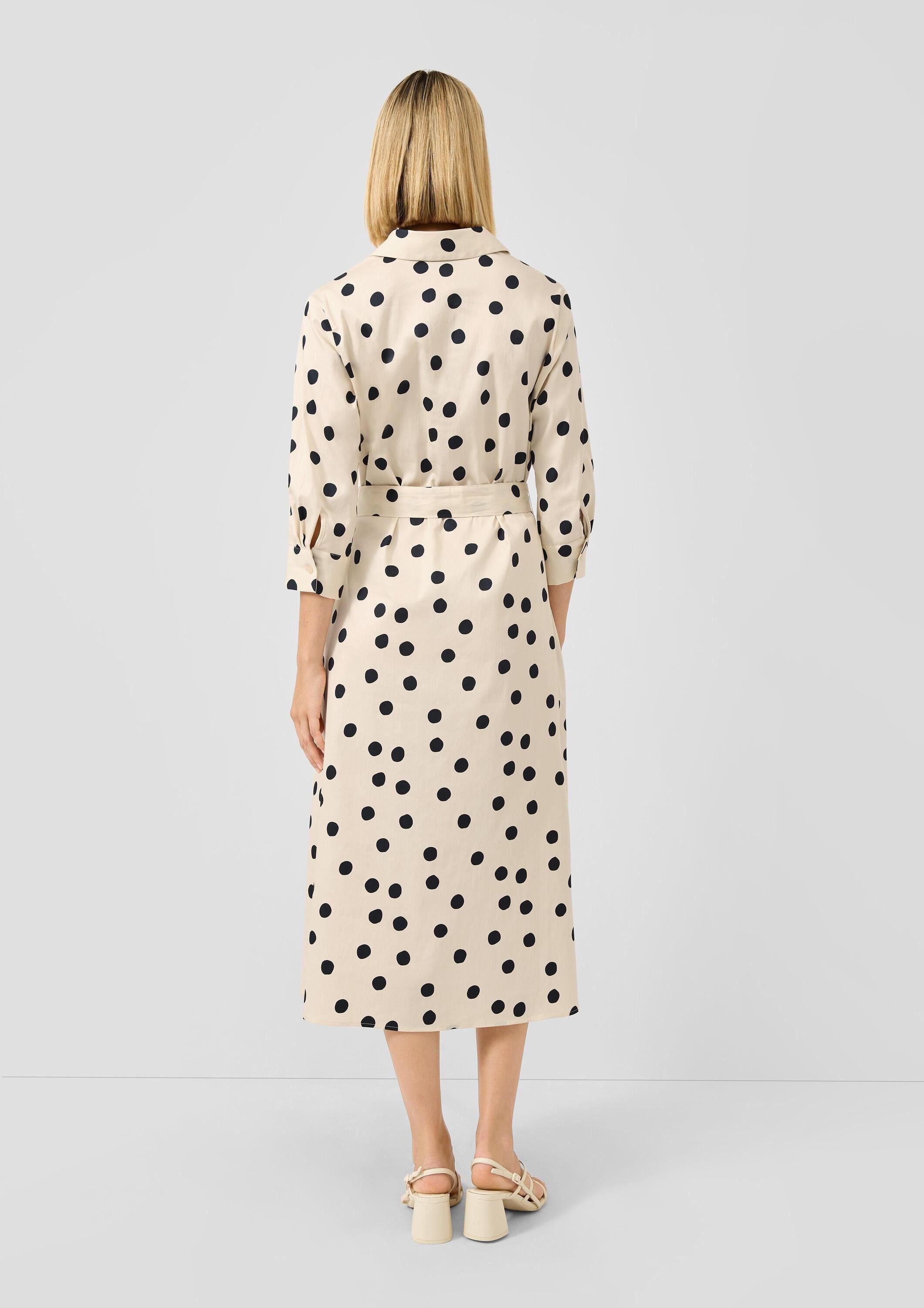 s.Oliver Midikleid Kleid Elastisches Baumwollkleid mit Viskosefutter