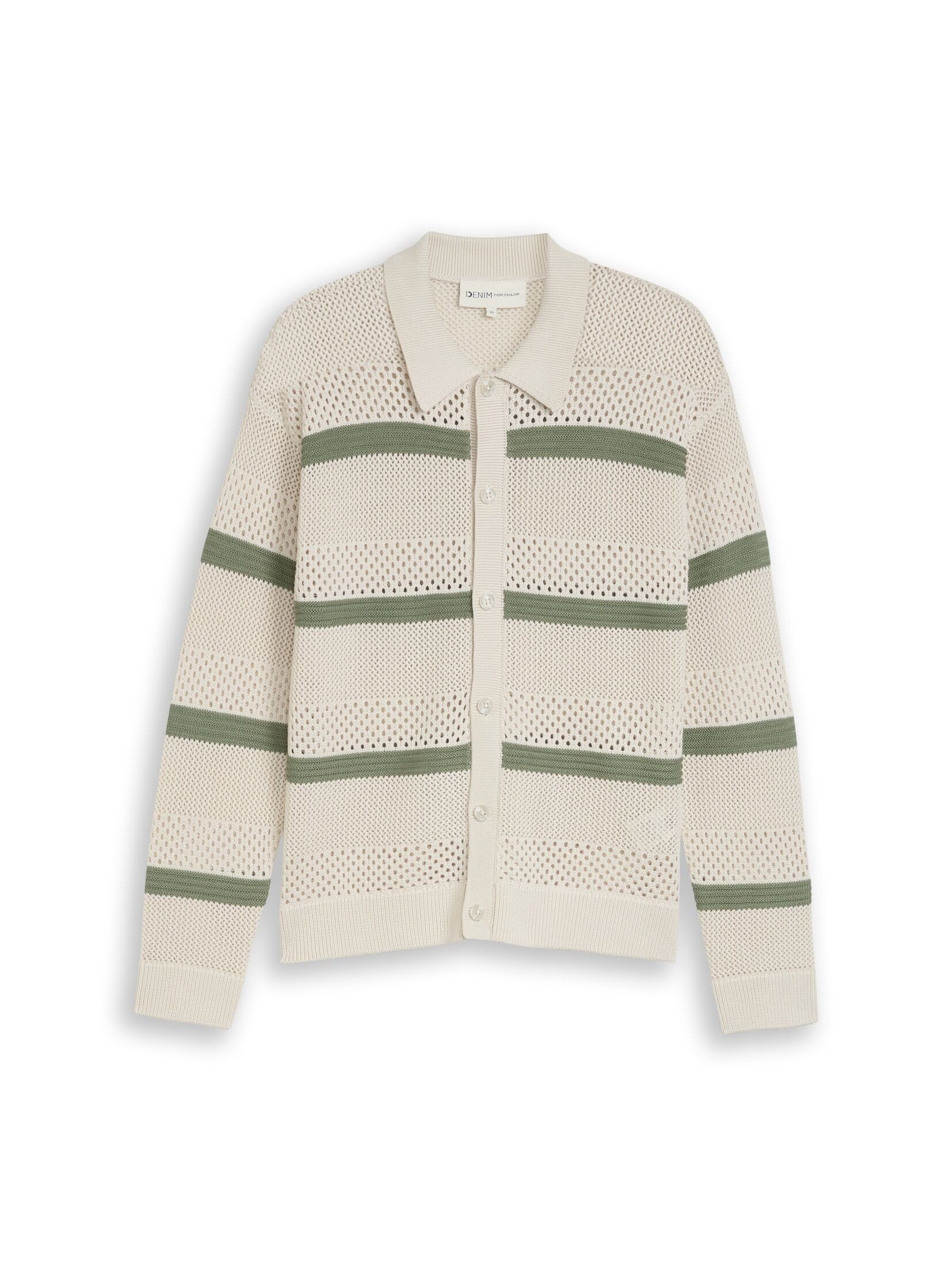 TOM TAILOR Denim Cardigan Pullover & Strickjacken Relaxed Fit Strickjacke mit Lochmuster