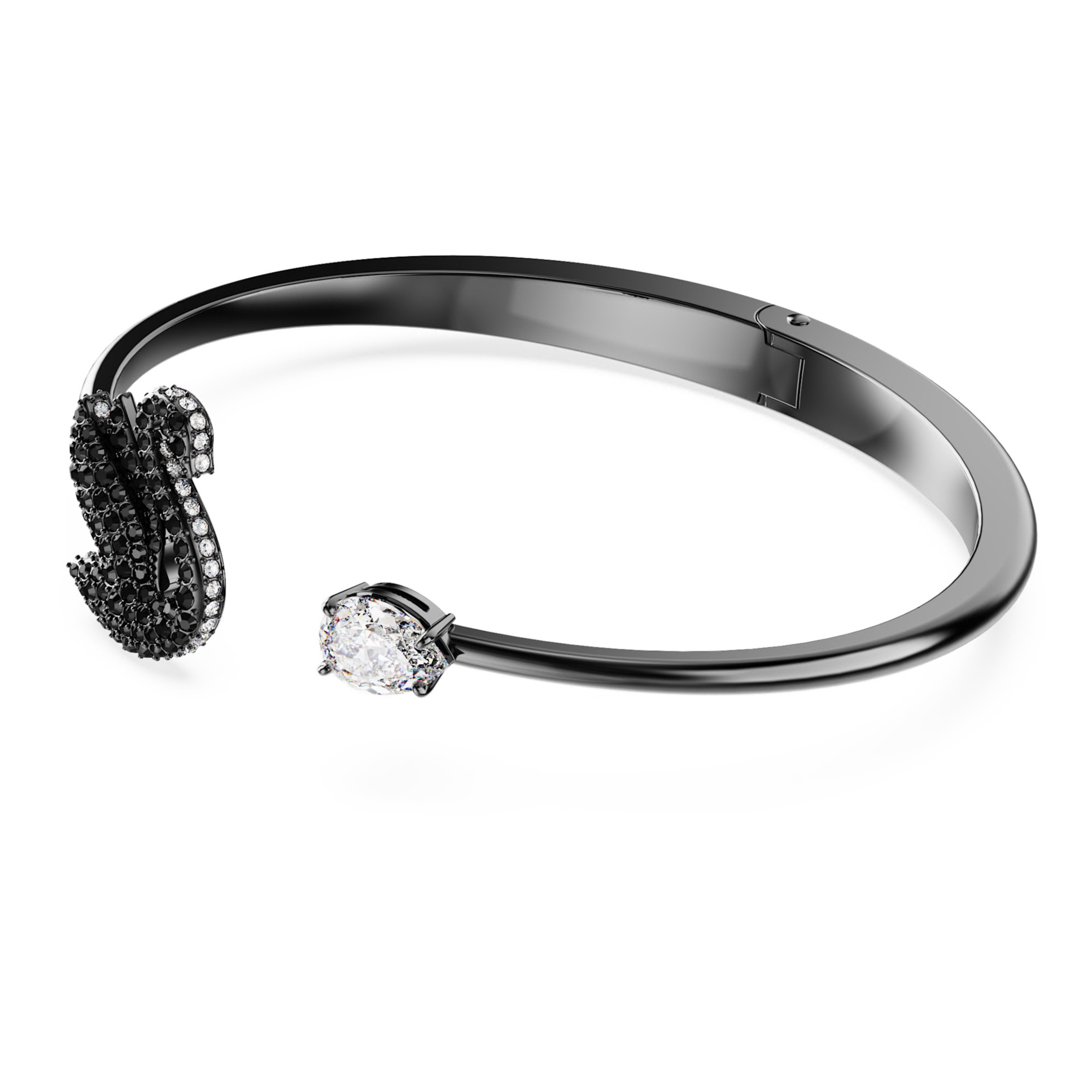 Swarovski Armreif Swan Armreif Schwan, Schwarz, Rutheniert 5688744 günstig online kaufen