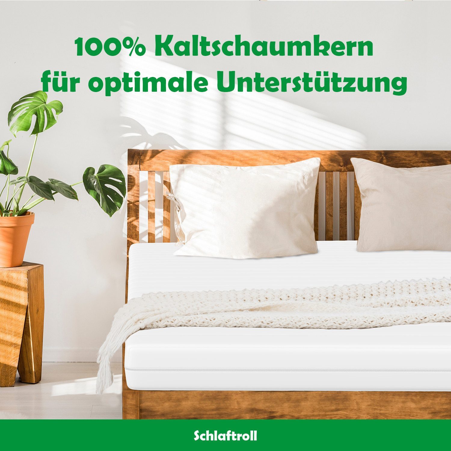 Kaltschaummatratze 15 cm H2/H3 ergonomische 7-Zonen Wendematratze, Schlaftroll, 15 cm hoch, 90x200 cm, 140x200 cm, 180x200 cm und weitere Größen – Bild 2 von 5