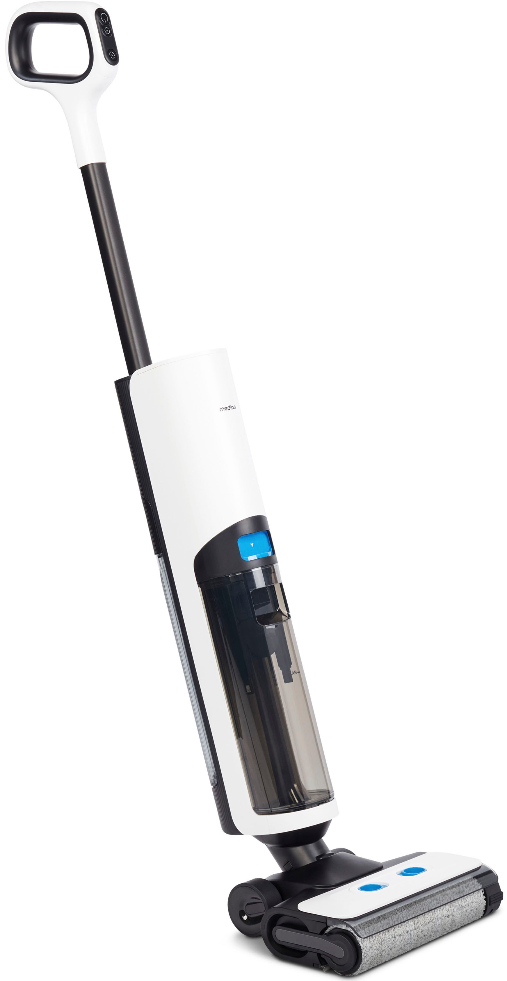 Medion® Nass-Trocken-Sauger H20 (MD 11934), Frisch und Schmutzwassertank, Selbstreinigungsfunktion, 125 W, beutellos, LED-Display, bis zu 30 min Laufzeit, integriertes Zubehör