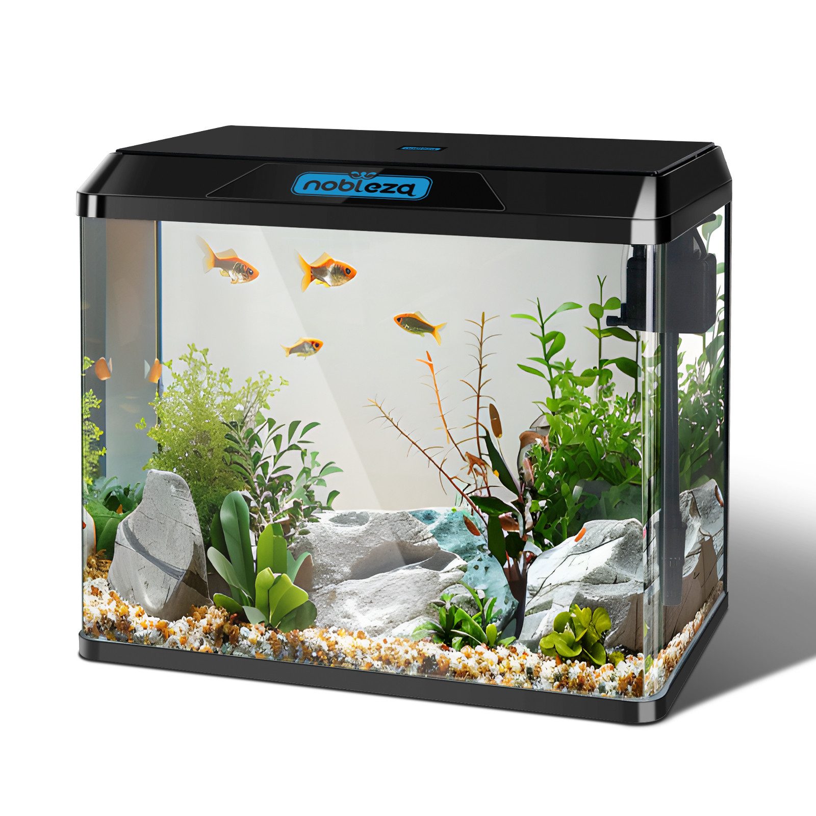 nobleza Aquarien-Set Aquarien-Set 54L Mini Aquarium Komplettset