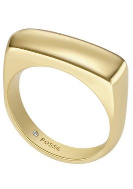 Fossil Fingerring HERITAGE D-LINK GLITZ, JF04585710, JF04586710, wahlweise mit oder ohne Zirkonia (synth)