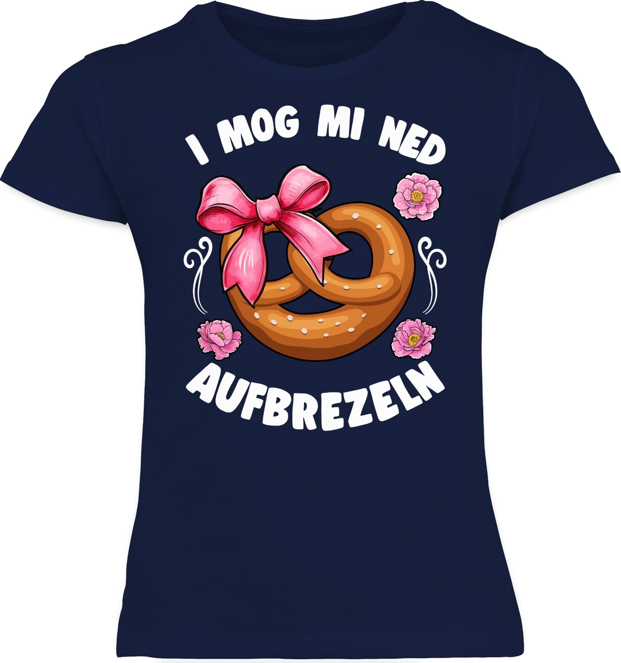 T-Shirt mog Oktoberfest mi aufbrezeln für ned Dunkelblau Outfit Mode I 3 Shirtracer Kinder