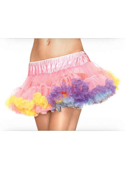 Leg Avenue Kostüm Petticoat mini regenbogenfarben, Buntes Tutu für Karnevalisten & den CSD