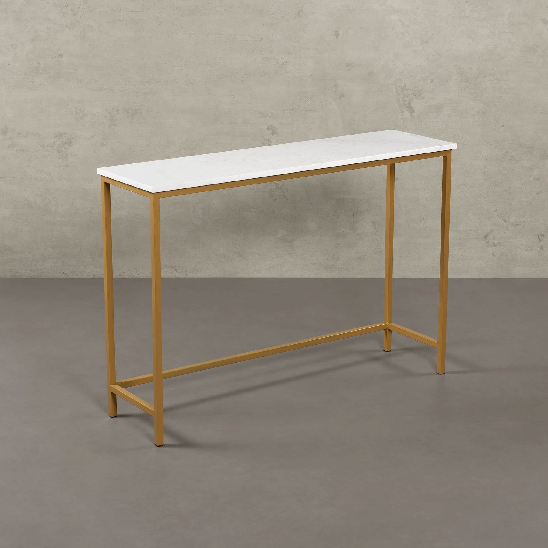 MAGNA Atelier Konsolentisch MONTE CARLO mit Marmor Tischplatte, Ablagetisch, Metallgestell, Naturstein Sideboard, 110x32x70cm