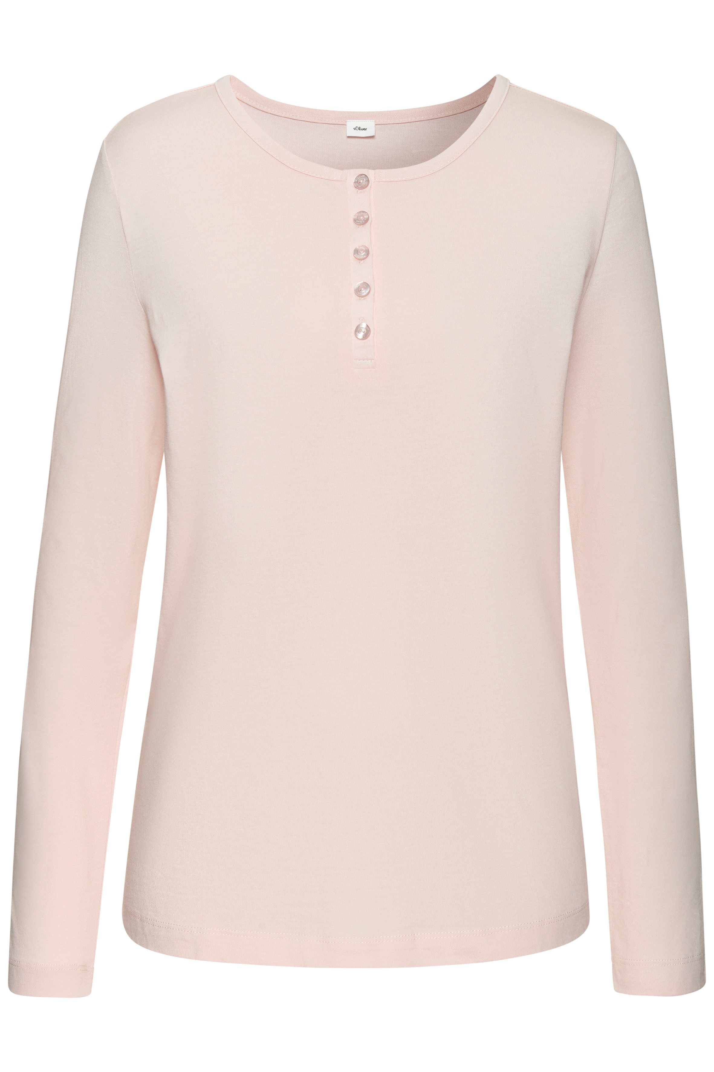 s.Oliver Pyjamaoberteil mit kurzer Knopfleiste günstig online kaufen