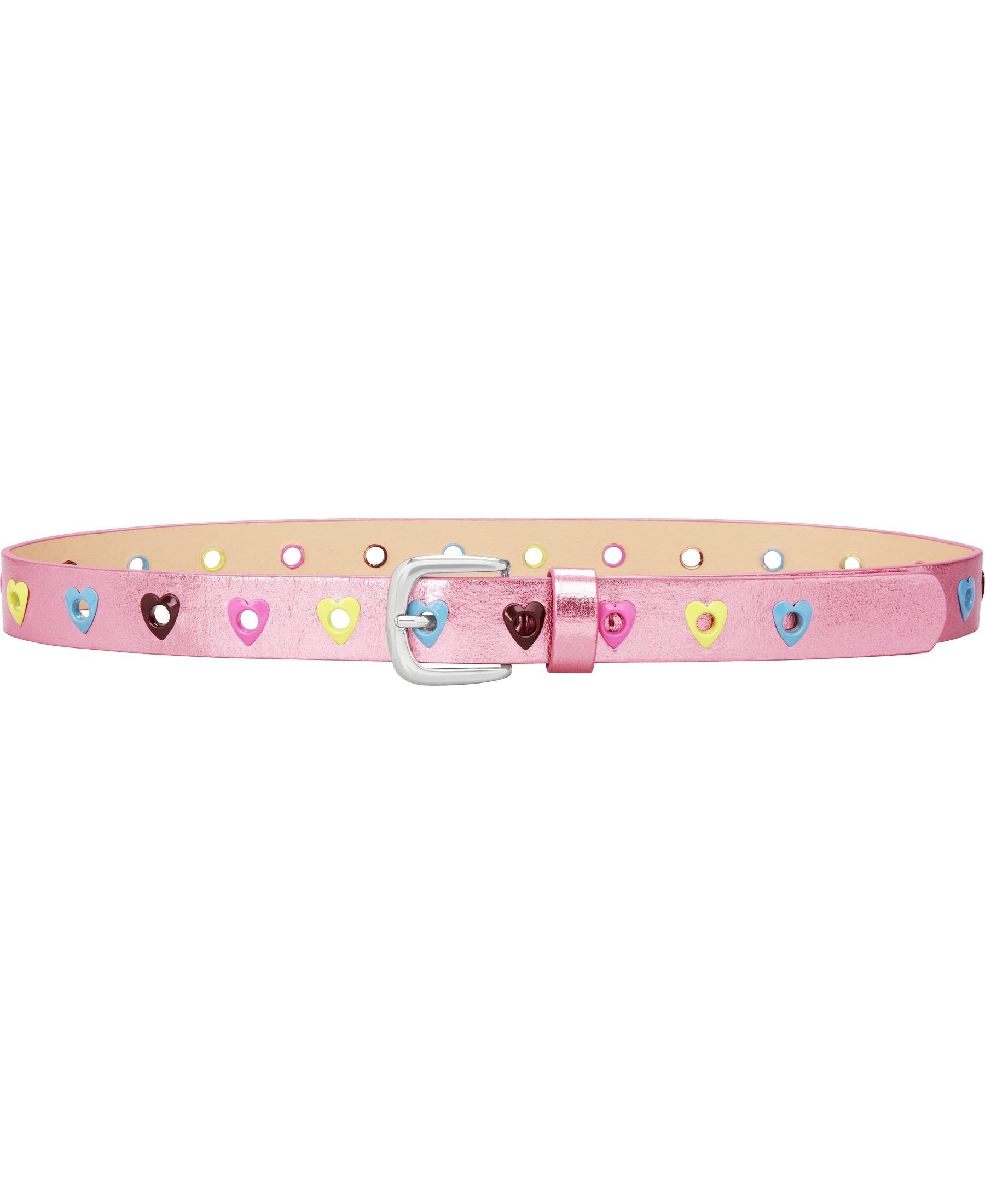 Playshoes Taillengürtel PU-Gürtel Herzchen pink