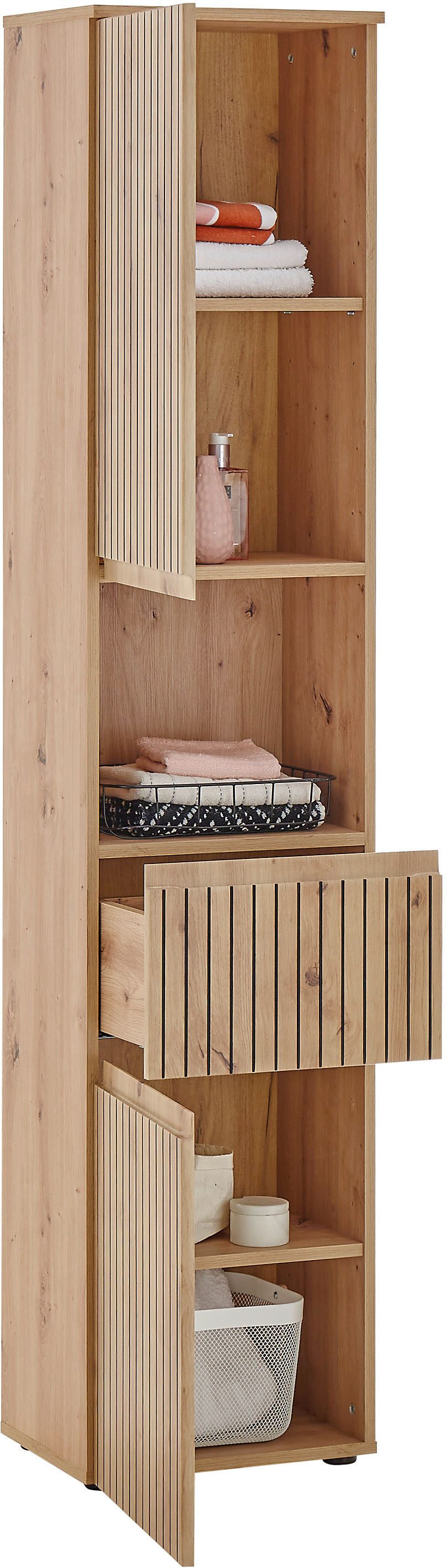 BASIC by Balculina Hochschrank Austin (1-St) Breite 40 cm, Türanschlag L/R wechselbar, Soft-Close-Funktion