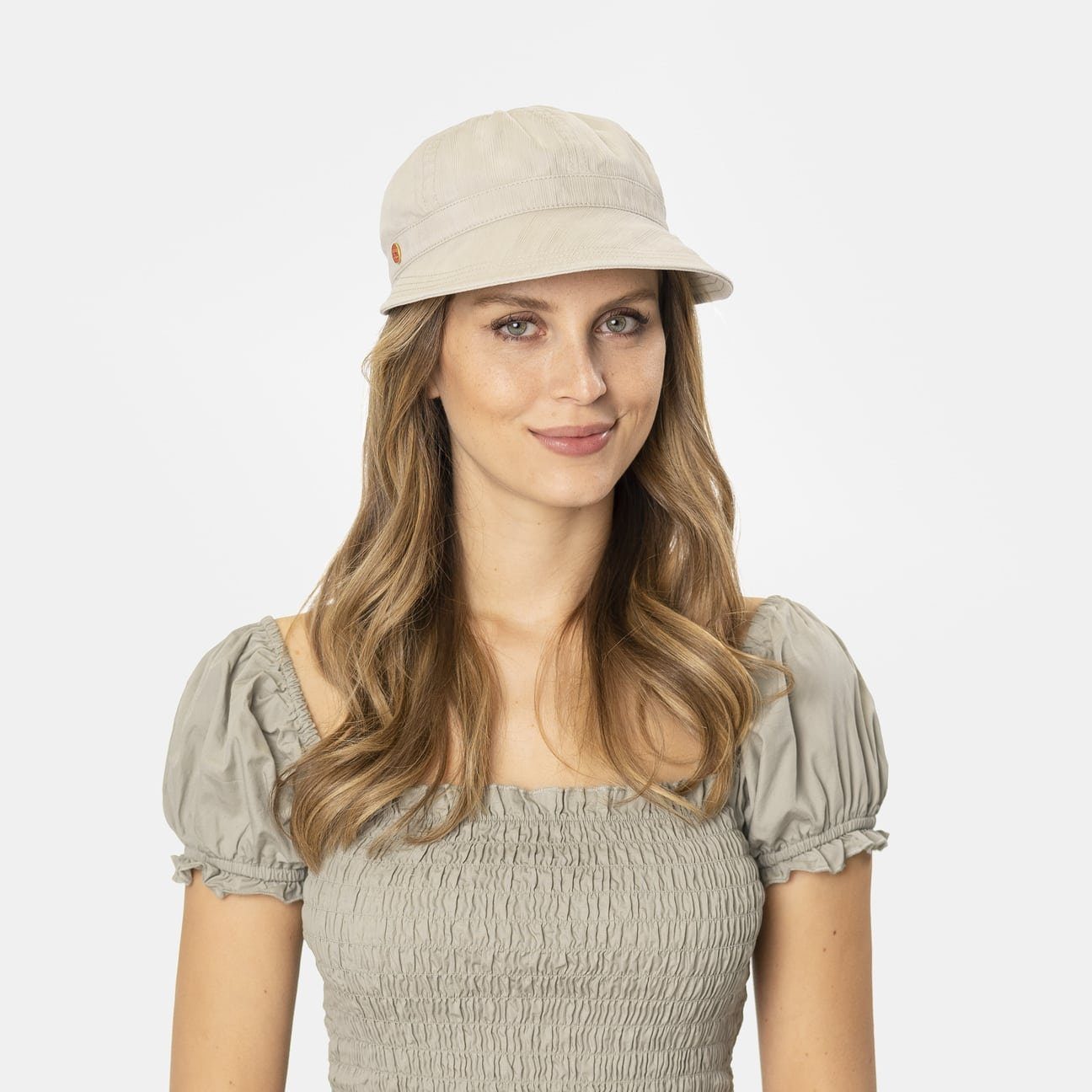 mit Made in Mayser EU (1-St) Visor Schirm, khaki the Damenvisor